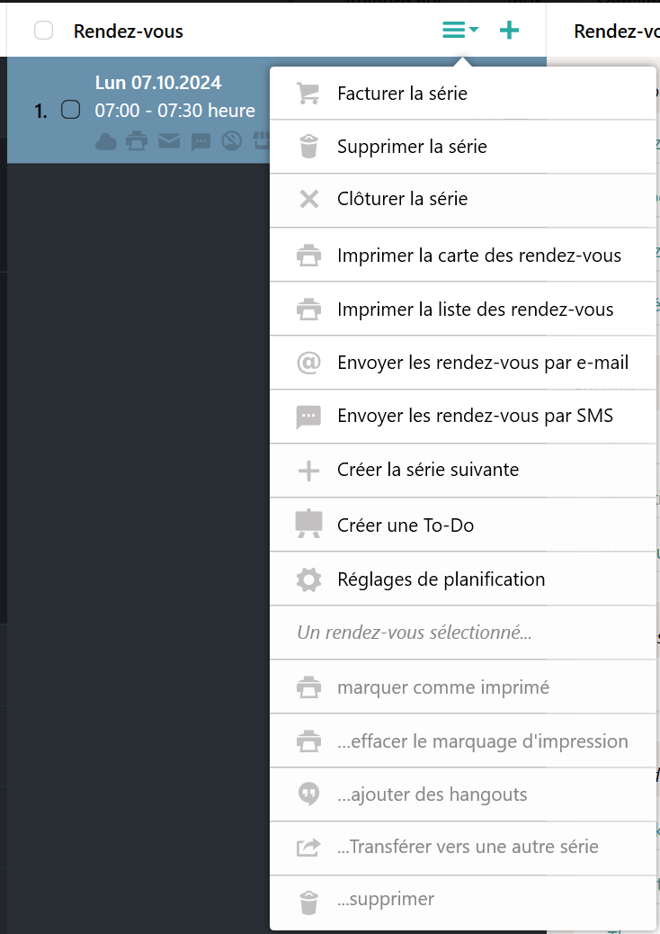En-t&ecirc;te pour les rendez-vous