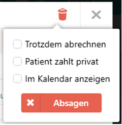 Termin absagen