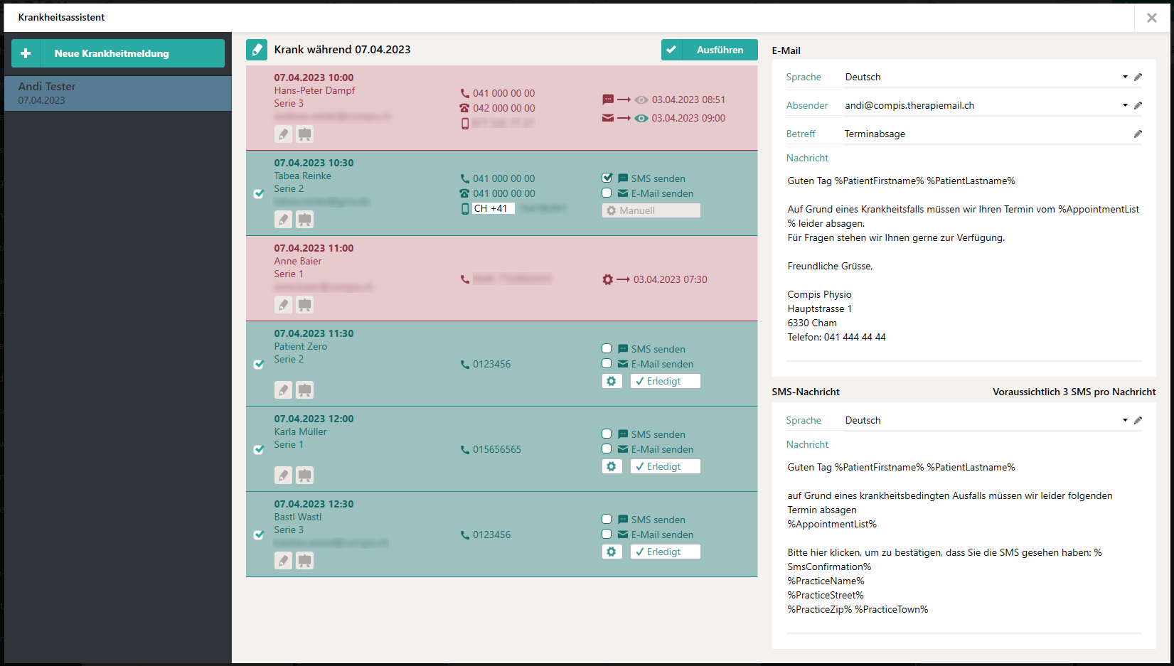 Krankmeldungs-Assistent