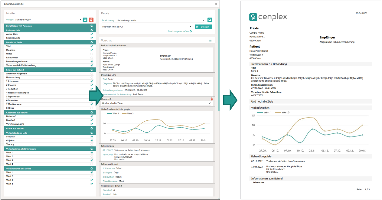 Neuer Behandlungsbericht