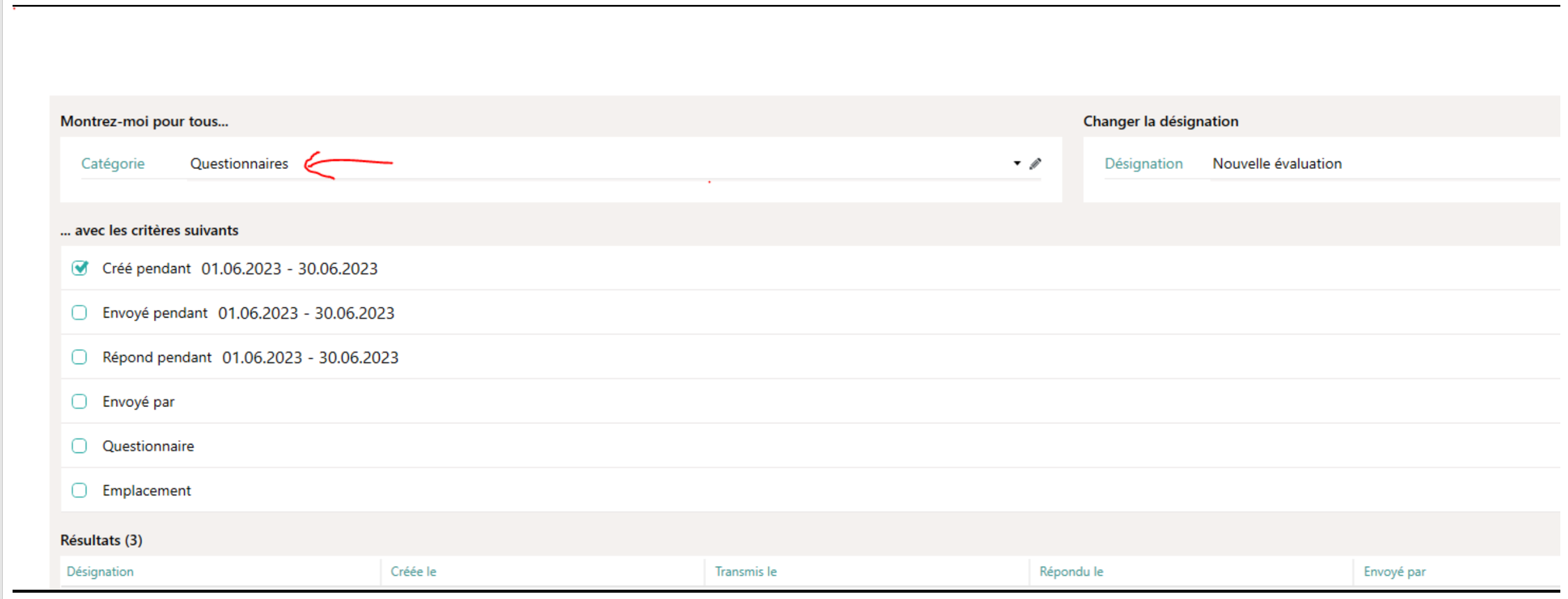 Évaluation du questionnaire