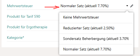 Mwst. bei Produkten