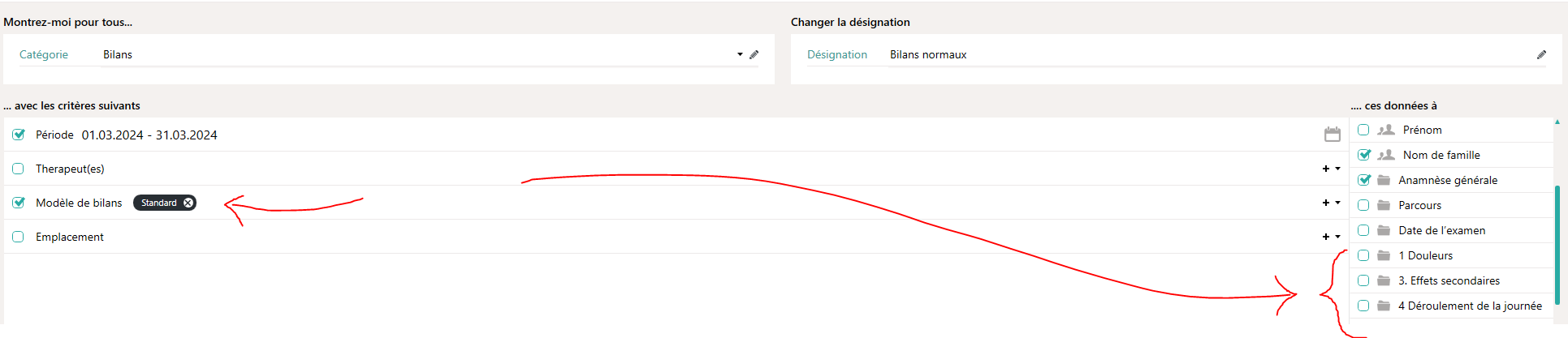 Evaluation du bilan