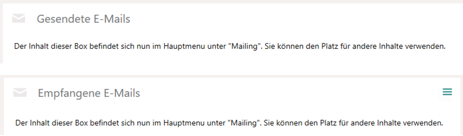 Boxen sind nun leer