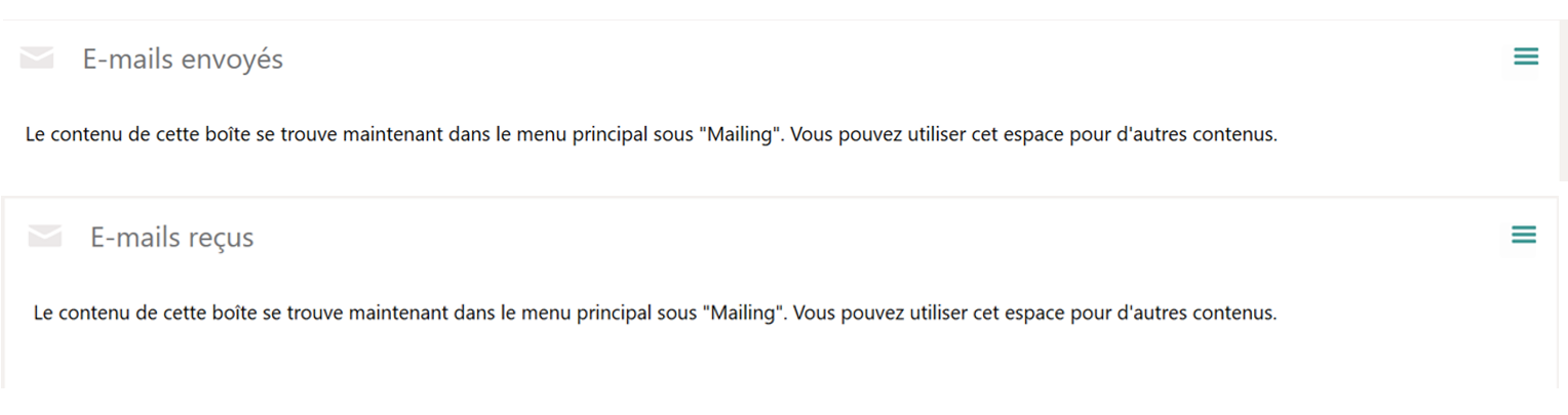 Les bo&icirc;tes sont maintenant vides