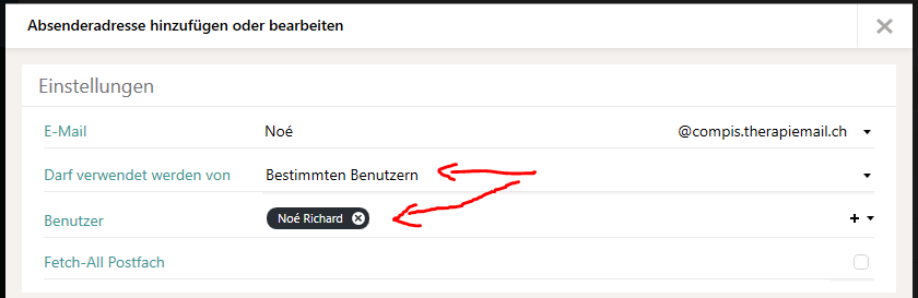 Berechtigung festlegen