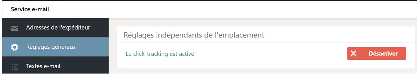 D&eacute;sactiver le Click-Tracking