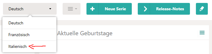 Neu auf Italienisch