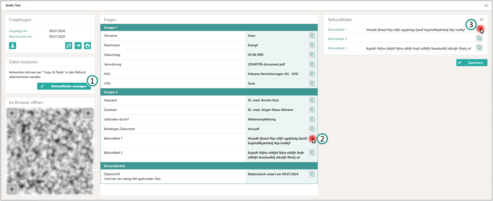 Befund bef&uuml;llen