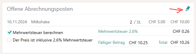 Abrechnungsposten