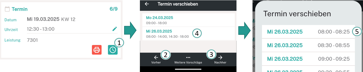 Termin verschieben