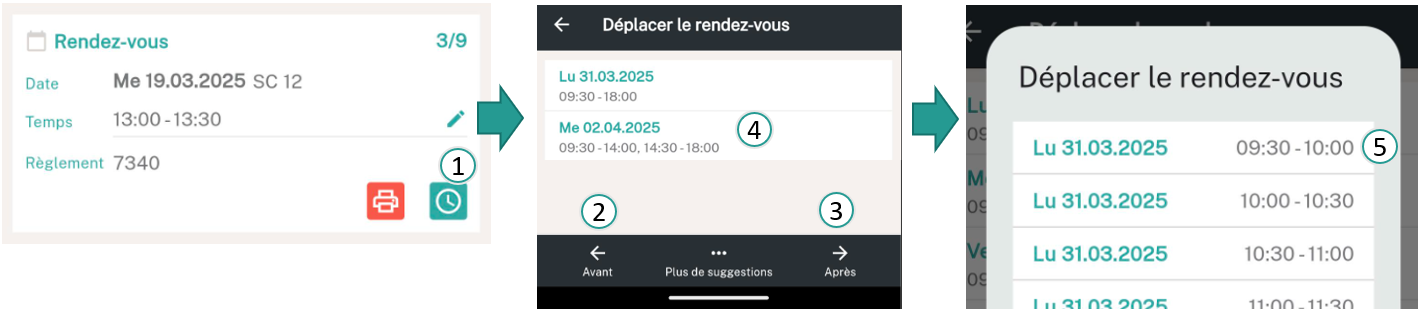 Déplacer un rendez-vous