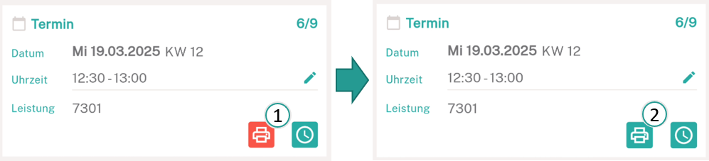 Druckmarkierung ändern
