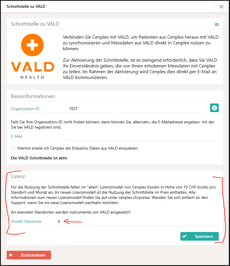 VALD Kosten