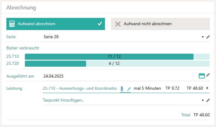 Arbeit in Abwesenheit des Patienten