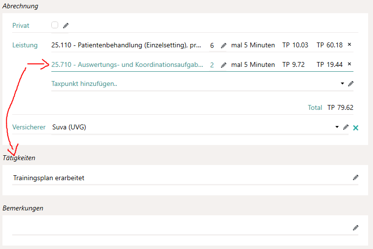 Neue Box für Tätigkeiten Neue Box für Tätigkeiten