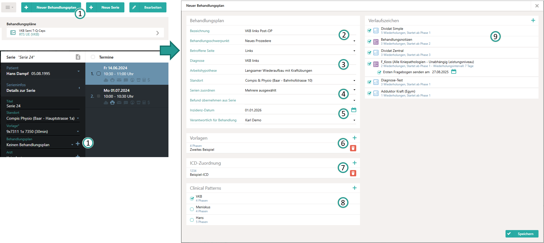 Behandlungsplan anlegen