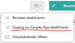 Cenplex App sperren
