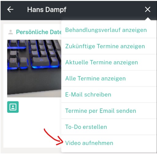 Video in der App aufzeichnen