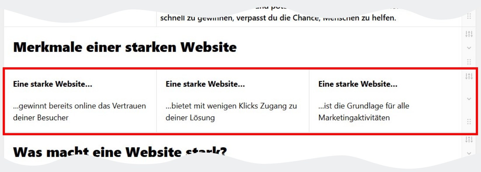Cenplex Website Panel Layout Beispiel