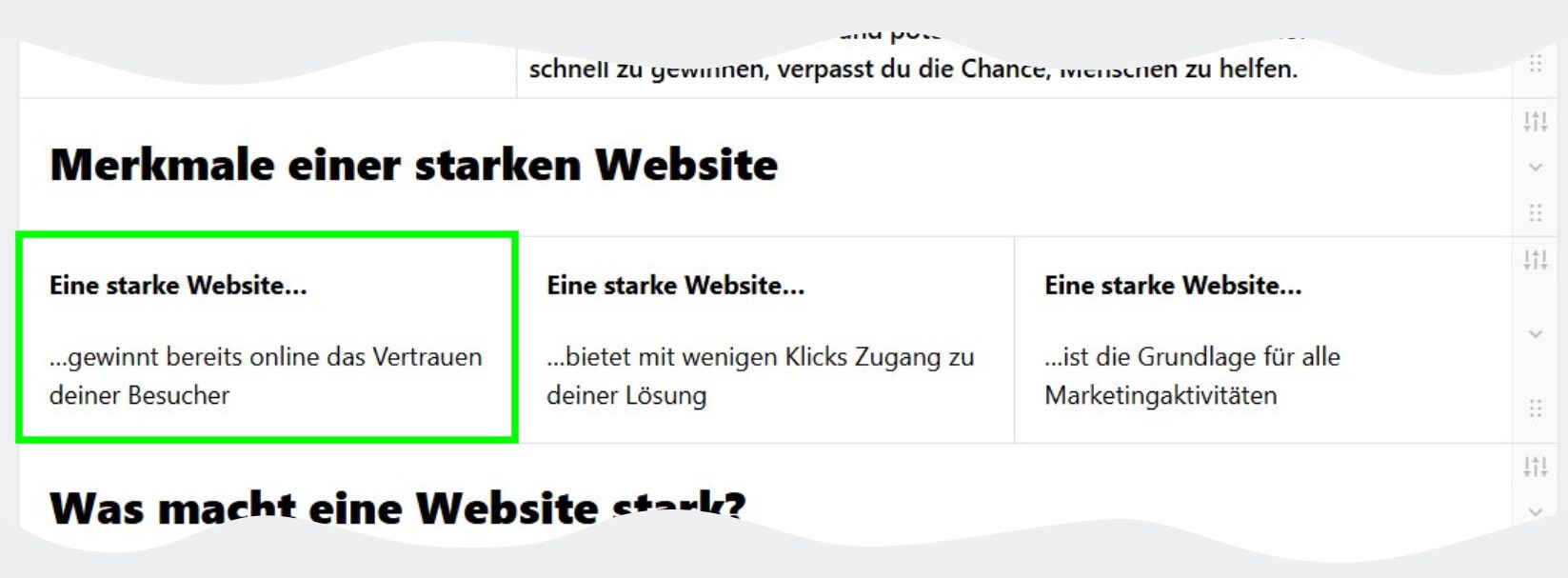 Cenplex Website Panel Block Beispiel