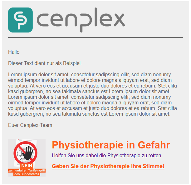 E-Mail mit Footer