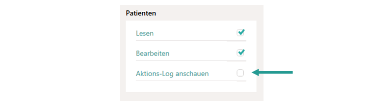 Berechtigung Aktions-Log
