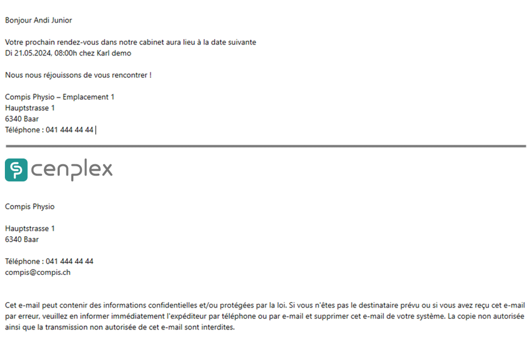 Mod&egrave;le HTML de base