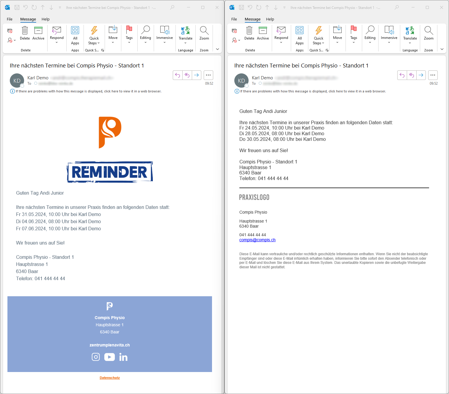 HTML-Vorlagen für E-Mails