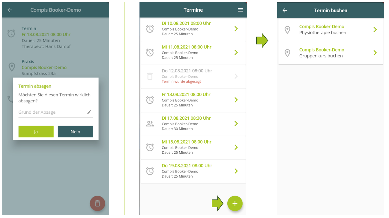 Absage in Calit App