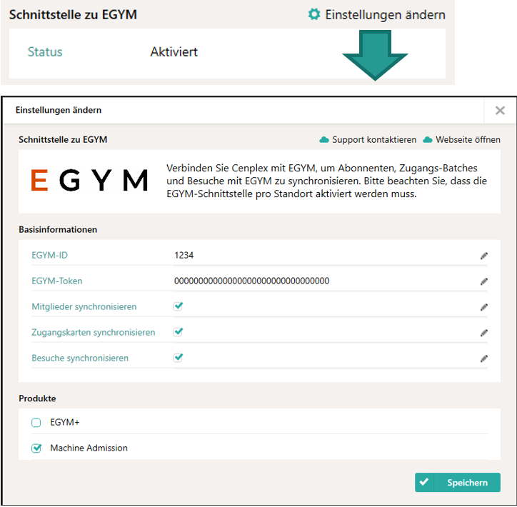 Egym-Schnittstelle